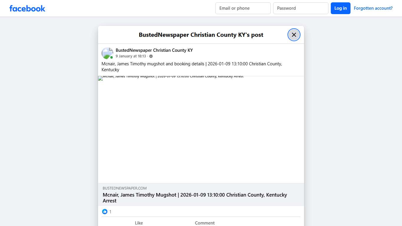 Mcnair, James... - BustedNewspaper Christian County KY Facebook