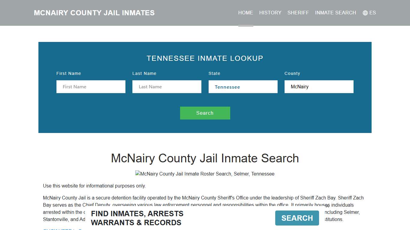 McNairy County Jail Inmate Roster Lookup, Selmer, TN